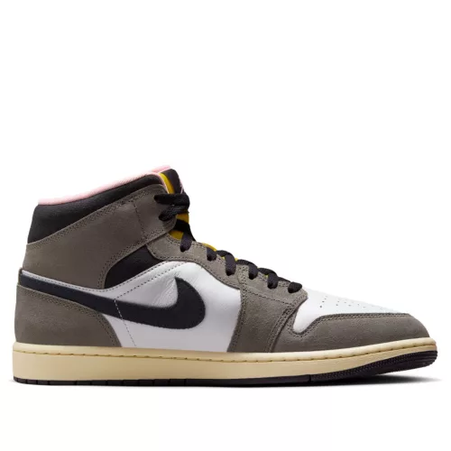 Jordan 1 Mid SE White Cave Stone közepes szárú sneaker – termékfotó, oldalnézet
