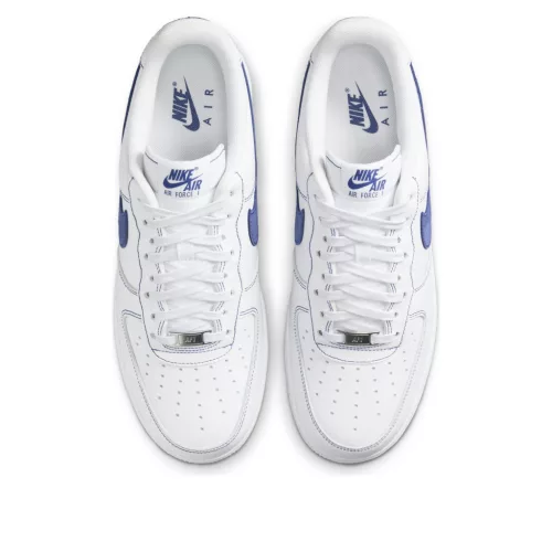 Nike Air Force 1 Low '07 LV8 White Deep Royal Blue alacsony szárú sneaker – termékfotó, oldalnézet