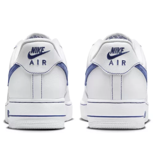 Nike Air Force 1 Low '07 LV8 White Deep Royal Blue alacsony szárú sneaker – termékfotó, oldalnézet