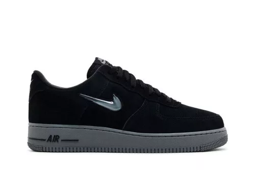 Nike Air Force 1 Low '07 Jewel Black Cool Grey férfi alacsony szárú utcai sneaker fekete szürke