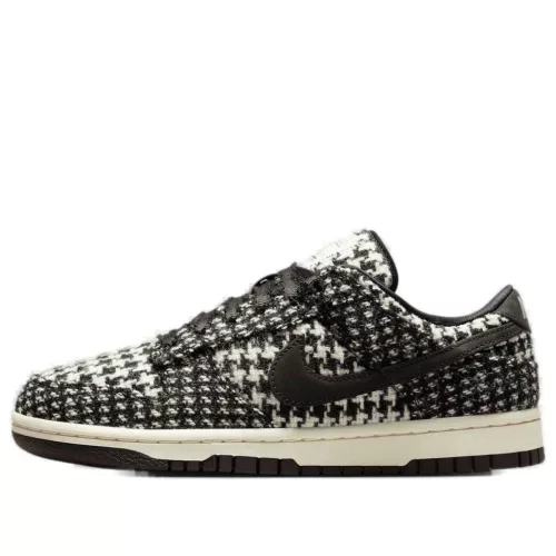 Nike Dunk Low Harris Tweed White Black Multi (Women's) alacsony szárú sneaker – termékfotó, oldalnézet