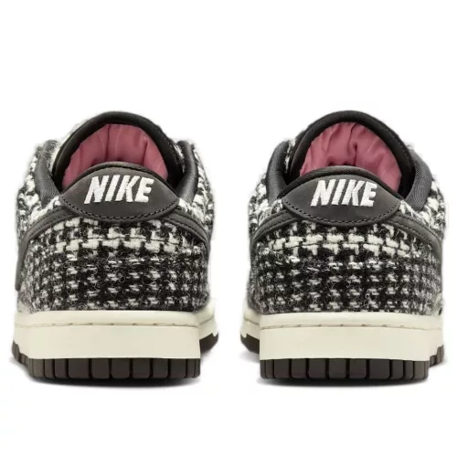 Nike Dunk Low Harris Tweed White Black Multi (Women's) alacsony szárú sneaker – termékfotó, oldalnézet