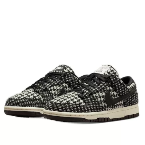 Nike Dunk Low Harris Tweed White Black Multi (Women's) alacsony szárú sneaker – termékfotó, oldalnézet