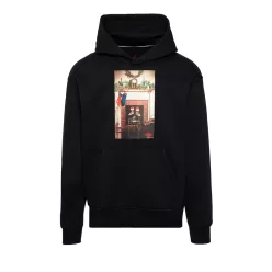 Air Jordan Jumpman Chimney Fleece Pullover Hoodie 'Black/Gym Red' – termékfotó, oldalnézet