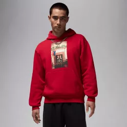 Jordan Jumpman "Chimney" Men's Fleece Pullover Hoodie Gym Red/Black – termékfotó, oldalnézet