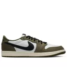 Jordan 1 Retro Low Medium Olive Summit White Sail Black alacsony szárú sneaker – termékfotó, oldalnézet
