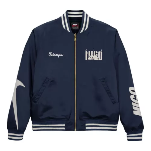 Nike x Nigo Souvenir Jacket Midnight Navy/Black – termékfotó, oldalnézet