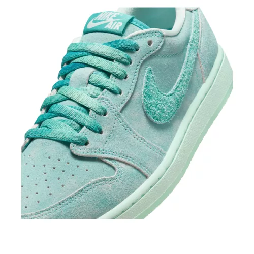 Jordan 1 Retro Low OG Washed Teal (Women's) alacsony szárú sneaker – termékfotó, oldalnézet
