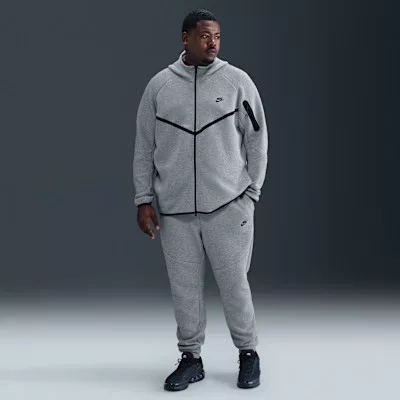 Nike Sportswear Tech Fleece Full Zip Hoodie Dark Grey Heather – termékfotó, oldalnézet