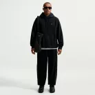 Nike Solo Swoosh Men's Pullover Hoodie Black/Black/White – termékfotó, oldalnézet