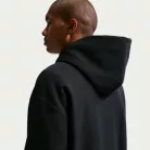 Nike Solo Swoosh Men's Pullover Hoodie Black/Black/White – termékfotó, oldalnézet