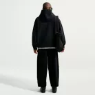 Nike Solo Swoosh Men's Pullover Hoodie Black/Black/White – termékfotó, oldalnézet