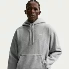 Nike Solo Swoosh Pullover Hoodie 'Dark Grey Heather/Light Smoke Grey/White' – termékfotó, oldalnézet