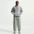 Nike Solo Swoosh Pullover Hoodie 'Dark Grey Heather/Light Smoke Grey/White' – termékfotó, oldalnézet