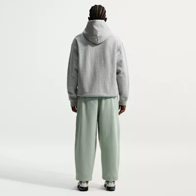 Nike Solo Swoosh Pullover Hoodie 'Dark Grey Heather/Light Smoke Grey/White' – termékfotó, oldalnézet