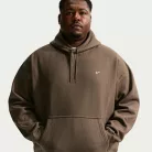 Nike Solo Swoosh Men's Pullover Hoodie Dark Hazel/White – termékfotó, oldalnézet