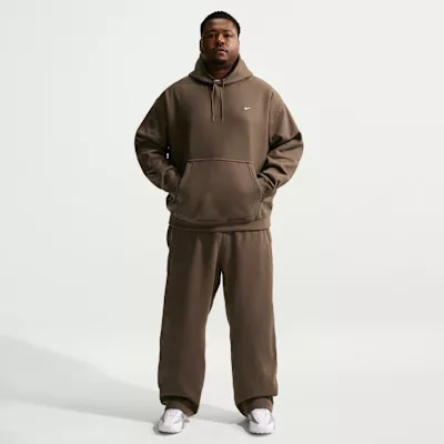Nike Solo Swoosh Men's Pullover Hoodie Dark Hazel/White – termékfotó, oldalnézet