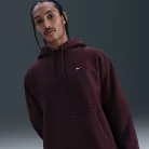 Nike Solo Swoosh Men's Pullover Hoodie Burgundy Crush/Burgundy Crush/White – termékfotó, oldalnézet
