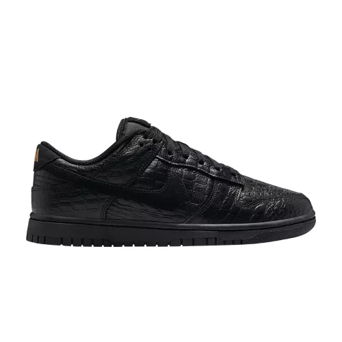 Nike Dunk Low Crocodile Black (Women's) alacsony szárú sneaker – termékfotó, oldalnézet