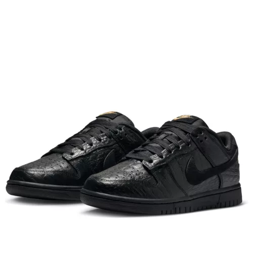 Nike Dunk Low Crocodile Black (Women's) alacsony szárú sneaker – termékfotó, oldalnézet