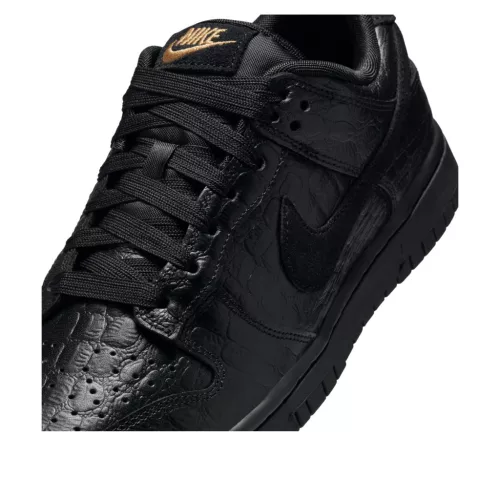 Nike Dunk Low Crocodile Black (Women's) alacsony szárú sneaker – termékfotó, oldalnézet