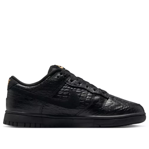 Nike Dunk Low Crocodile Black (Women's) alacsony szárú sneaker – termékfotó, oldalnézet