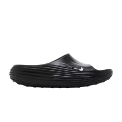 Nike ReactX Rejuven8 Slide Black papucs fekete sneaker – termékfotó, oldalnézet