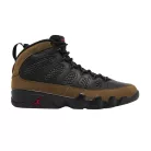 Jordan 9 Retro Olive (2024) magas szárú sneaker – termékfotó, oldalnézet