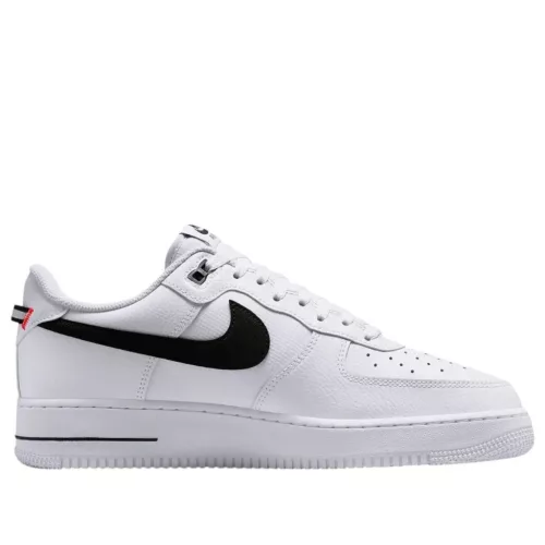 Nike Air Force 1 Low '07 LV8 White Black Bright Crimson alacsony szárú sneaker – termékfotó, oldalnézet