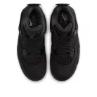 Jordan 4 Retro Black Cat (2025) (GS) alacsony szárú sneaker – termékfotó, oldalnézet