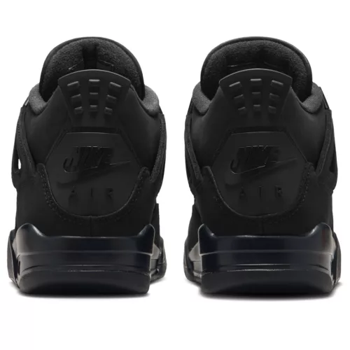 Jordan 4 Retro Black Cat (2025) (GS) alacsony szárú sneaker – termékfotó, oldalnézet