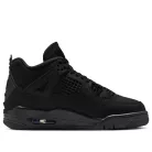 Jordan 4 Retro Black Cat (2025) (GS) alacsony szárú sneaker – termékfotó, oldalnézet