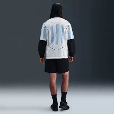 Nike T90 Dri-Fit Soccer Jersey 'Psychic Blue/White/Black/Black' – termékfotó, oldalnézet