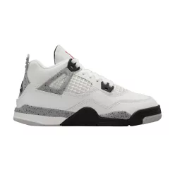 Jordan 4 Retro White Cement (2025) (PS) alacsony szárú sneaker – termékfotó, oldalnézet