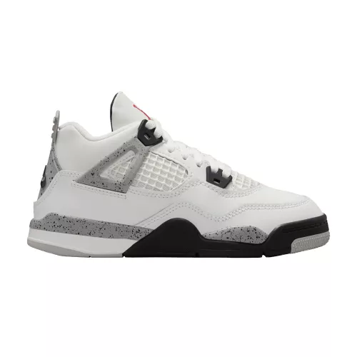 Jordan 4 Retro White Cement (2025) (PS) alacsony szárú sneaker – termékfotó, oldalnézet