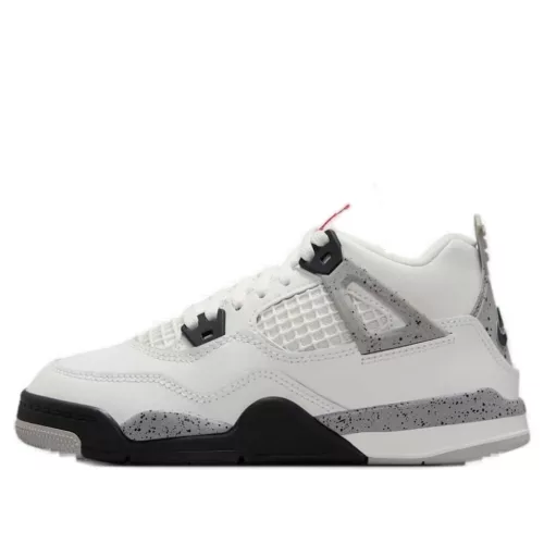 Jordan 4 Retro White Cement (2025) (PS) alacsony szárú sneaker – termékfotó, oldalnézet