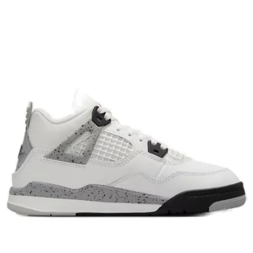 Jordan 4 Retro White Cement (2025) (PS) alacsony szárú sneaker – termékfotó, oldalnézet