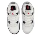 Jordan 4 Retro White Cement (2025) (PS) alacsony szárú sneaker – termékfotó, oldalnézet