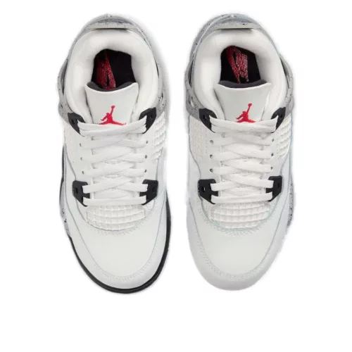 Jordan 4 Retro White Cement (2025) (PS) alacsony szárú sneaker – termékfotó, oldalnézet