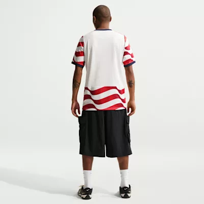Nike Usmnt 2026 Stadium Home Sail Midnight Navy uniszex póló világos bézs sötétkék utcai sneaker