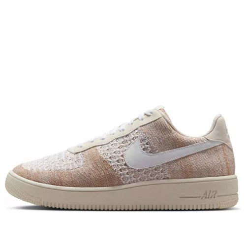 Nike Air Force 1 Flyknit 2.0 Light Bone alacsony szárú sneaker – termékfotó, oldalnézet