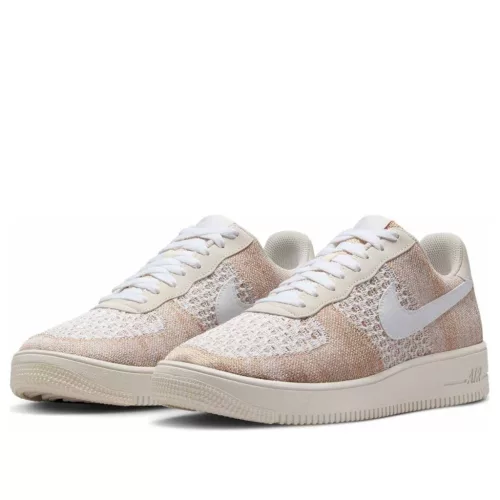 Nike Air Force 1 Flyknit 2.0 Light Bone alacsony szárú sneaker – termékfotó, oldalnézet