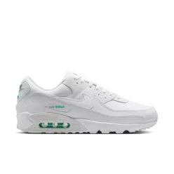 Nike Air Max 90 White Hyper Turquoise alacsony szárú sneaker – termékfotó, oldalnézet