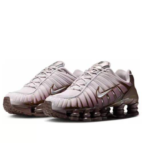 Nike Shox TL Baroque Brown Platinum Violet Metallic Silver (Women's) alacsony szárú sneaker – termékfotó, oldalnézet