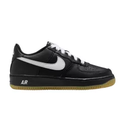 Nike Air Force 1 Low LV8 Black Gum Light Brown White (GS) alacsony szárú sneaker – termékfotó, oldalnézet