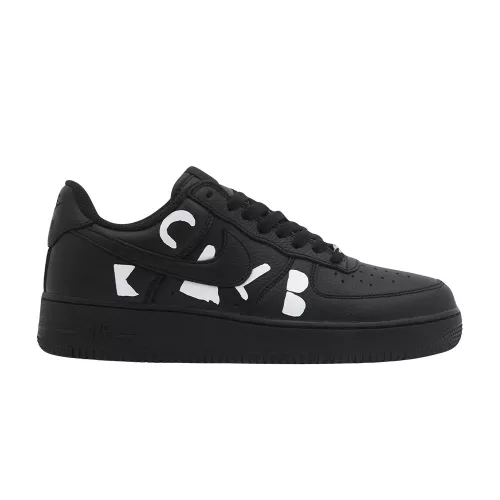 Nike Air Force 1 Low Retro SP BLACK Comme des Garçons Black alacsony szárú sneaker – termékfotó, oldalnézet