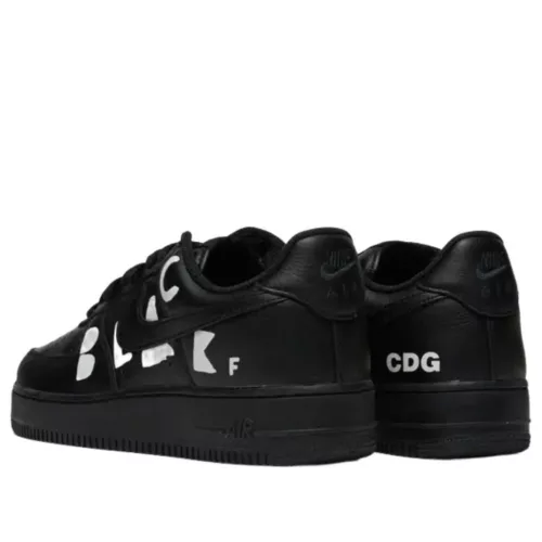 Nike Air Force 1 Low Retro SP BLACK Comme des Garçons Black alacsony szárú sneaker – termékfotó, oldalnézet