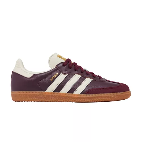 adidas Samba OG Maroon Gold Metallic (Women's) alacsony szárú sneaker – termékfotó, oldalnézet
