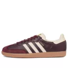 adidas Samba OG Maroon Gold Metallic (Women's) alacsony szárú sneaker – termékfotó, oldalnézet