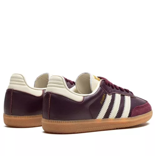 adidas Samba OG Maroon Gold Metallic (Women's) alacsony szárú sneaker – termékfotó, oldalnézet